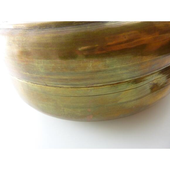 Vintage Brass Round Bread Box Tiffin Holder with Hinged Lid Jewelry Box - Picture 4 of 6